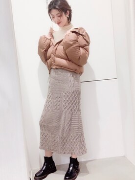「Aunt Marie's（アントマリーズ）のアイテム（ニット/セーター）」を使った、カン JTさん（レディース・170cm）の秋コーディネート