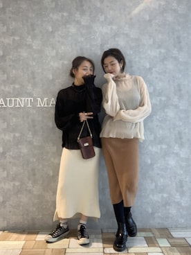 「flowriri（フロウリリ）のアイテム」を使った、カン JTさん（レディース・170cm）の冬コーディネート