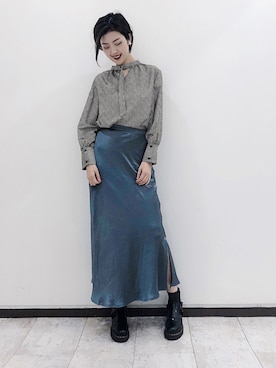 「Aunt Marie's（アントマリーズ）のアイテム（シャツ/ブラウス）」を使った、カン JTさん（レディース・170cm）の冬コーディネート