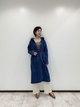 「アントマリーズ」｜「アイテム（シャツワンピース）」を使った、カン JTさん（レディース・170cm）の春コーディネート