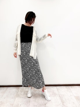 「Aunt Marie's（アントマリーズ）のアイテム（スカート）」を使った、カン JTさん（レディース・170cm）の春コーディネート