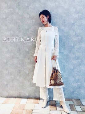 「アントマリーズ」｜「アイテム（ジャンパースカート）」を使った、カン JTさん（レディース・170cm）の春コーディネート