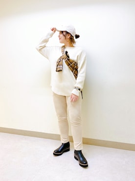 「ワッフル」｜「アイテム（アナログ腕時計）」を使った、まつさん（レディース・162cm）の春コーディネート