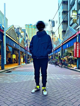 「Y-3（ワイスリー）のアイテム（ナイロンジャケット）」を使った、UDKさん（メンズ・170cm）の冬コーディネート