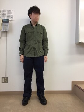 「Hanes」｜「アイテム（ブーツ）」を使った、jawaさん（メンズ・165cm）の冬コーディネート