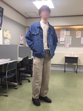 「Guess（ゲス）のアイテム（シャツ/ブラウス）」を使った、jawaさん（メンズ・175cm）の春コーディネート