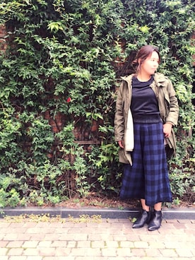 「DIESEL（ディーゼル）のアイテム（ミリタリージャケット）」を使った、Ak◡̈⃝♩さん（レディース・163cm）の秋コーディネート