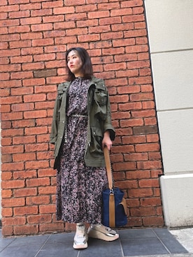 「diesel福岡」｜「アイテム（ジャケット/アウター）」を使った、Ak◡̈⃝♩さん（レディース・163cm）の冬コーディネート