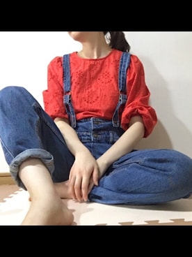 「reca（レカ）のアイテム（オールインワン・サロペット）」を使った、**ohana**さん（レディース・153cm）の夏コーディネート