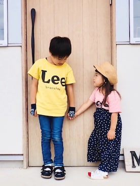 「LEE」｜「アイテム（キャスケット）」を使った、hmyさん（キッズ・90cm）の夏コーディネート