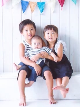 hmyさん（キッズ・60cm）の夏コーディネート