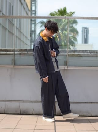 Traditional Weatherwearのデニムジャケットを使った人気ファッション