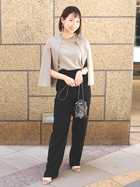 「STUDIOUS(ステュディオス)のアイテム」を使った、futabaさん(レディース・155cm)の春コーディネート