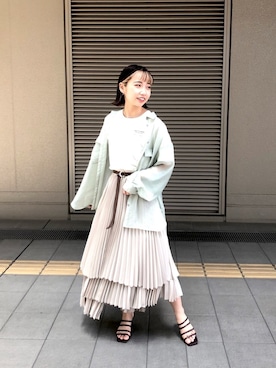 「STUDIOUS（ステュディオス）のアイテム（サンダル）」を使った、futabaさん（レディース・155cm）の夏コーディネート