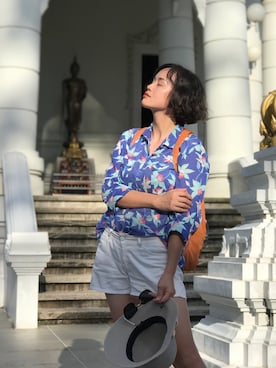 「Kanana project（カナナプロジェクト）のアイテム」を使った、九降风 さん（レディース・167cm）の夏コーディネート