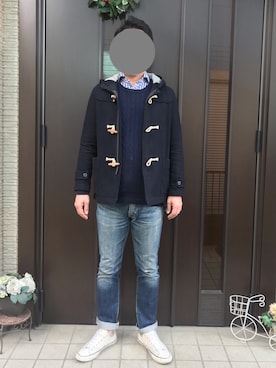 「アイテム（ビジネスシャツ）」を使った、libertavillamark2さん（メンズ・181cm）の冬コーディネート