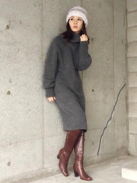 「バルーンスリーブ」｜ワニコさん（レディース・162cm）の冬コーディネート