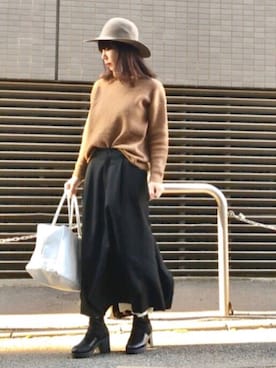 「nonnative（ノンネイティブ）のアイテム」を使った、ワニコさん（レディース・163cm）の冬コーディネート