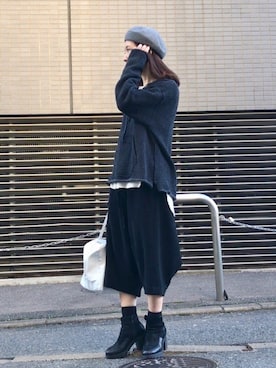 「bukht」｜「アイテム（ブーティ）」を使った、ワニコさん（レディース・163cm）の冬コーディネート
