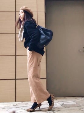 「ESSAY（エッセイ）のアイテム」を使った、ワニコさん（レディース・163cm）の冬コーディネート