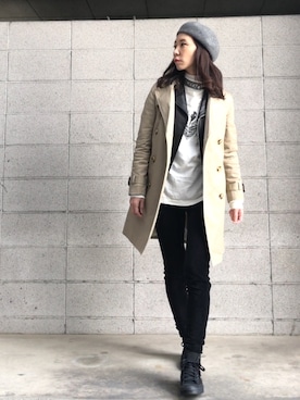 「N.（N. Natural Beauty Basic）（エヌエヌナチュラルビューティーベーシック）のアイテム（トレンチコート）」を使った、ワニコさん（レディース・163cm）の春コーディネート