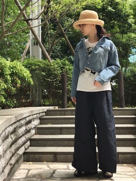 「N.（N. Natural Beauty Basic）（エヌエヌナチュラルビューティーベーシック）のアイテム（デニムジャケット）」を使った、ワニコさん（レディース・163cm）の春コーディネート