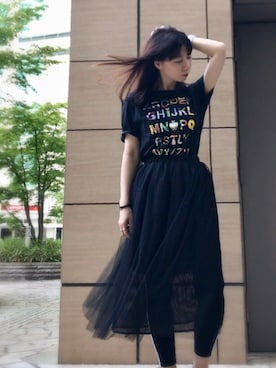 「VABENE（ヴァベーネ）のアイテム」を使った、ワニコさん（レディース・163cm）の春コーディネート