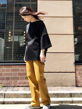 「yoko sakamoto（ヨーコサカモト）のアイテム」を使った、ワニコさん（レディース・163cm）の夏コーディネート