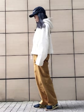 「yoko sakamoto（ヨーコサカモト）のアイテム（その他アウター）」を使った、ワニコさん（レディース・163cm）の秋コーディネート