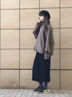 「yoko sakamoto（ヨーコサカモト）のアイテム」を使った、ワニコさん（レディース・163cm）の冬コーディネート