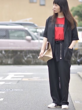 「yoko sakamoto（ヨーコサカモト）のアイテム（ジャケット/アウター）」を使った、ワニコさん（レディース・163cm）の夏コーディネート