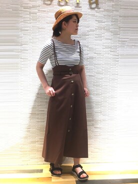 Misato.Sさんの「・SUGAR SPOON ベルト付ジャンパースカート＊★」を使ったコーディネート