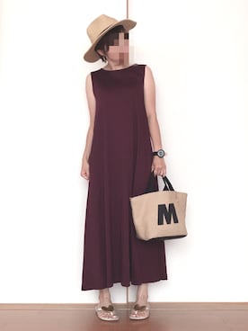 「ビーサン」｜「アイテム（腕時計）」を使った、chiroruᵕ̈*さん（レディース・152cm）の夏コーディネート