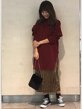 「プリーツ」｜maysongrey_officialさん（レディース・162cm）の秋コーディネート