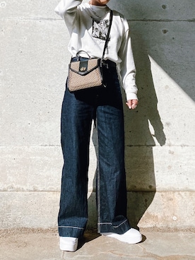 「moussy」｜Nahoさん（レディース・166cm）の秋コーディネート