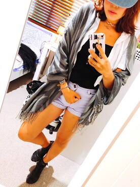 「Australia」｜「アイテム（ハンチング/ベレー帽）」を使った、Akari Matsumotoさん（レディース・157cm）の春コーディネート