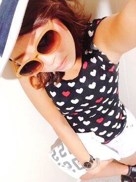 「Target（ターゲット）のアイテム（帽子）」を使った、Akari Matsumotoさん（レディース・157cm）の春コーディネート