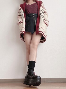 「古着好きな人と繋がりたい」｜「アイテム（キャミソール）」を使った、𝓜𝓪𝓻𝓲🦋さん（レディース・148cm）の春コーディネート