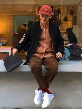 「5（ファイブ）のアイテム（MA-1）」を使った、Pae Munさん（レディース・156cm）の春コーディネート
