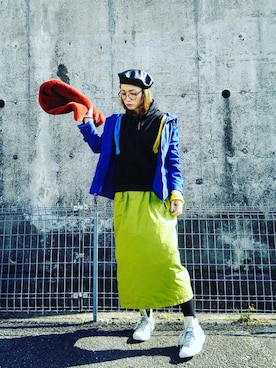 「FREAK'S STORE（フリークスストア）のアイテム（ハンチング/ベレー帽）」を使った、IMOKOさん（レディース・170cm）の冬コーディネート
