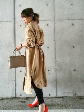 「petitcro（プティクロ）のpetitcro  ワイドバングル PCKB1901001（バングル/リストバンド）」を使った、IMOKOさん（レディース・170cm）の秋コーディネート