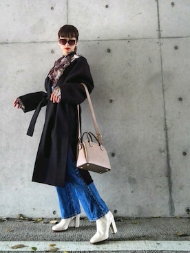 「Narcissus（ナルシス）のアイテム（デニムパンツ）」を使った、IMOKOさん（レディース・170cm）の冬コーディネート
