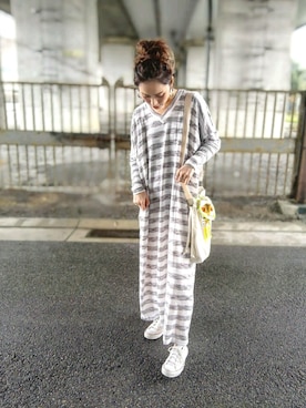 「PRIMP（プリンプ）のアイテム（アクセサリー）」を使った、IMOKOさん（レディース・170cm）の冬コーディネート