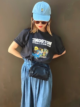 「THE DAY（ザデイ）のアイテム」を使った、IMOKOさん（レディース・170cm）の春コーディネート