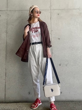 「petitcro（プティクロ）のpetitcro  ワイドバングル PCKB1901001（バングル/リストバンド）」を使った、IMOKOさん（レディース・170cm）の春コーディネート