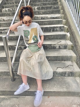 「PONY（ポニー）のアイテム」を使った、IMOKOさん（レディース・170cm）の夏コーディネート