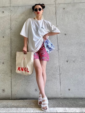 「gol.(ゴル)のアイテム」を使った、IMOKOさん(レディース・170cm)の夏コーディネート