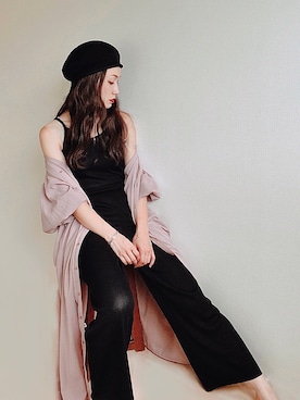 「ロングシャツ」｜「アイテム（セットアップ）」を使った、IMOKOさん（レディース・170cm）の夏コーディネート