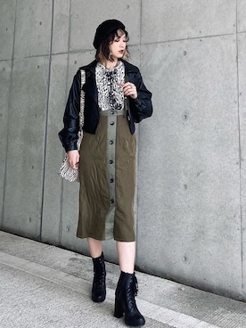 「キルトスカート」｜「アイテム（その他）」を使った、IMOKOさん（レディース・170cm）の冬コーディネート