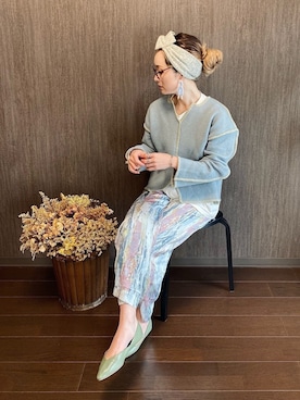 「おおぶりピアス」｜「アイテム（その他シューズ）」を使った、IMOKOさん（レディース・170cm）の冬コーディネート